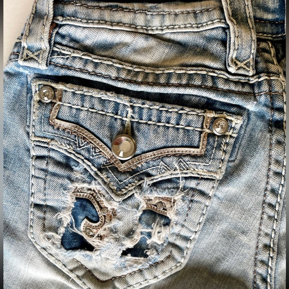 Rock Revival Light Blue Skinny Jeans - Picture 7 of 14